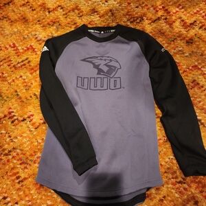 Adidas Black and Gray Long Sleeve Tee